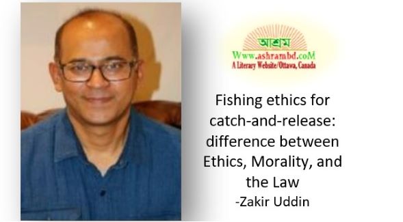 Fishing ethics for catch-and-release: difference between Ethics, Morality and the Law